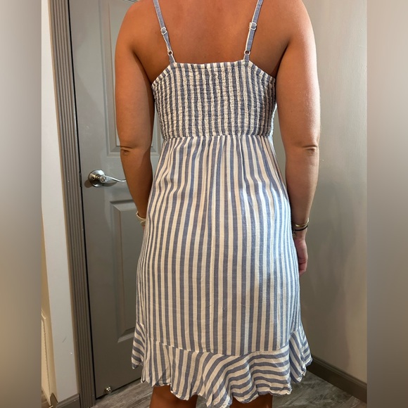 Blue and White Striped Sundress - Picture 2 of 4